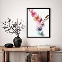 Quadro Decorativo Esmalteria Esmaltes Frascos - 70x50cm