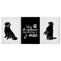 Quadro Decorativo Especial Dia Das Mães Mãe De Pet Cachorro Preto e Branco21cmx30cm Quadro Decorativo Especial Dia Das Mães Mãe De Pet Cachorro Preto e Branco21cmx30cm