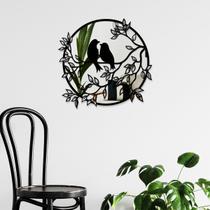 Quadro Decorativo Espelhado Pássaros Prata Quadro Decorativo Espelhado Pássaros Prata