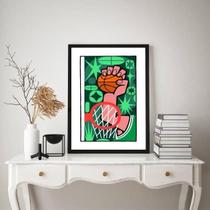 Quadro Decorativo Esporte Basquete Pop Art 45X34Cm - Vidro