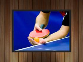 Quadro Decorativo Esporte Tênis De Mesa Ping Pong Decorações Com Moldura