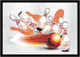 Quadro Decorativo Esportes Boliche Bola Bowling Pista Lojas Quartos Salas Com Moldura RC113 Quadro Decorativo Esportes Boliche Bola Bowling Pista Lojas Quartos Salas Com Moldura RC113
