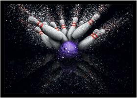 Quadro Decorativo Esportes Boliche Bola Bowling Pista Lojas Quartos Salas Com Moldura RC115 Quadro Decorativo Esportes Boliche Bola Bowling Pista Lojas Quartos Salas Com Moldura RC115