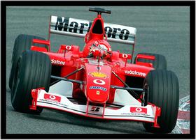 Quadro Decorativo Esportes Fórmula 1 Carro Ferrari GP Automobilismo Salas Quartos Com Moldura RC163
