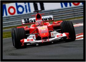 Quadro Decorativo Esportes Fórmula 1 Carro Ferrari GP Automobilismo Salas Quartos Com Moldura RC166