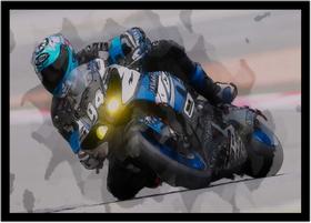 Quadro Decorativo Esportes GP Motovelocidade Abstrato Lojas Salas Quartos Com Moldura RC195 Quadro Decorativo Esportes GP Motovelocidade Abstrato Lojas Salas Quartos Com Moldura RC195