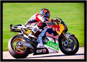 Quadro Decorativo Esportes GP Motovelocidade Lojas Salas Quartos Com Moldura RC178