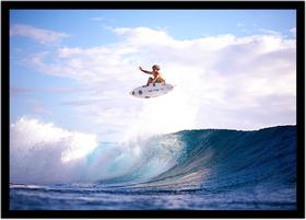 Quadro Decorativo Esportes Surf Prancha Ondas Paisagem Lojas Quartos Salas Com Moldura RC024