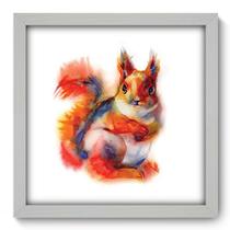 Quadro Decorativo - Esquilo - 33cm x 33cm - 192qdsb