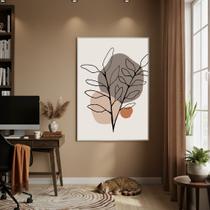 Quadro Decorativo Essência Natural 70x50cm Mold Preta