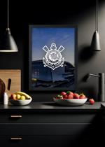 Quadro Decorativo Estadio do timão SCCP - Com Vidro Tamanho:21cm x 30cm (A4)