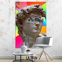 Quadro Decorativo Estátua Grega Aesthetic 90x60cm - Conhecimento e Inteligência para Escritórios Acadêmicos