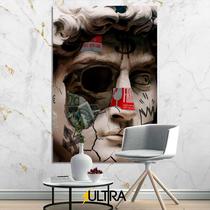 Quadro Decorativo Estátua Grega Aesthetic 90x60cm - Conhecimento e Inteligência para Escritórios Acadêmicos