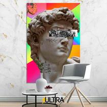 Quadro Decorativo Estátua Grega Aesthetic 90x60cm - Ondas e Marés para Salas de Relaxamento