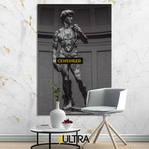 Quadro Decorativo Estátua Grega Aesthetic 90x60cm - Tempo e Destino para Salas de Estudo Filosófico