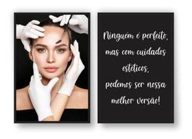 Quadro Decorativo Estetica Facial Personalizado Kit 2 peças 40x60cm Grande