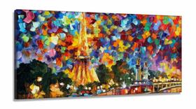 Quadro Decorativo estilo Pintura a óleo Torre em Tecido Canvas 130x60 Quadro Decorativo estilo Pintura a óleo Torre em Tecido Canvas 130x60