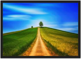 Quadro Decorativo Estrada Sítio Campo Paisagem Natureza Decorações Com Moldura