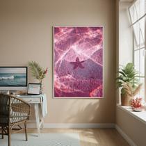 Quadro Decorativo EstrelaDoMar Reflexos-70x50cm Cor:Moldura Branca