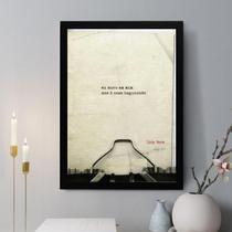 Quadro Decorativo Eu Moro Em Mim 24X18Cm - Com Vidro