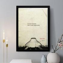 Quadro Decorativo Eu Moro Em Mim 45x34cm - com vidro