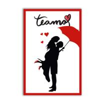 Quadro Decorativo Eu Te Amo 30x20 Casal Fundo Branco Mdf Madeira Adesivado Quadro Decorativo Eu Te Amo 30x20 Casal Fundo Branco Mdf Madeira Adesivado