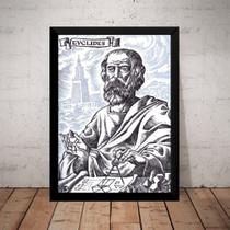 Quadro Decorativo Euclides Matematico Arte Moldurada