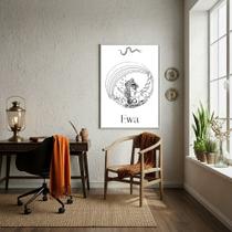 Quadro Decorativo Ewá (Yewá) - Orixá da Vidência - 70x50cm Cor:Moldura Preta Quadro Decorativo Ewá (Yewá) - Orixá da Vidência - 70x50cm Cor:Moldura Preta