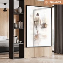 Quadro decorativo exclusivo Jesus sobre águas