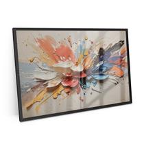 Quadro Decorativo Explosão De Pétalas Coloridas Grande 90x60 - Bimper Quadros