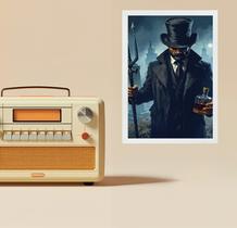 Quadro Decorativo Exu 7 Covas 45x34cm - com vidro