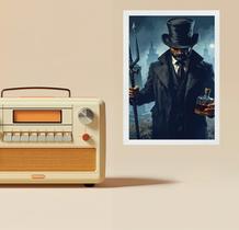 Quadro Decorativo Exu 7 Covas 45X34Cm - Com Vidro