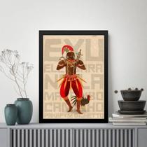 Quadro Decorativo Exú Elegbara 24x18cm - com vidro