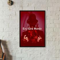 Quadro Decorativo Exu Gira Mundo 45x34cm