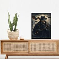 Quadro Decorativo Exu Morcego 33x24cm Quadro Decorativo Exu Morcego 33x24cm