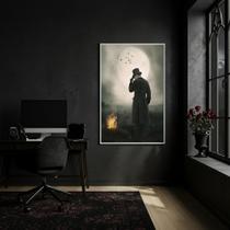 Quadro Decorativo Exú Rei das Sete Encruzilhadas - 70x50cm Cor:Moldura Preta