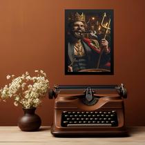 Quadro Decorativo Exu Rei Do Cabaré 33x24cm - com vidro Quadro Decorativo Exu Rei Do Cabaré 33x24cm - com vidro