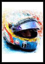 Quadro Decorativo F1 Fernando Alonso Moldura 42x29cm Quadro Decorativo F1 Fernando Alonso Moldura 42x29cm