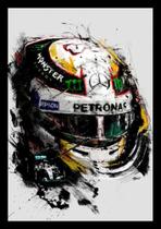 Quadro Decorativo F1 Lewis Hamilton Moldura 42x29cm