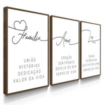 Quadro Decorativo Família Amor Com Moldura