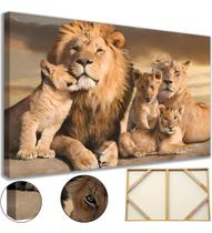 Quadro Decorativo Familia De Leões Casal Sala Quarto