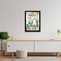 Quadro Decorativo Família é Onde a Vida Começa 45x34cm Quadro Decorativo Família é Onde a Vida Começa 45x34cm