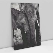 Quadro Decorativo Família Elefante em tela Canvas
