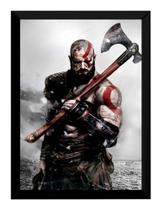 Quadro Decorativo Fantastica Kratos Brutal God Of War 42x29c