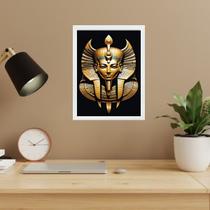 Quadro Decorativo Faraó Egípcio 45x34cm - com vidro