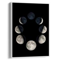 Quadro decorativo Fases da Lua Circular - Art Canvas