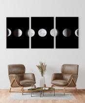 Quadro Decorativo Fases Da Lua Para Sala E Quarto 29x40cm