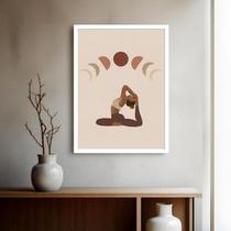 Quadro Decorativo Fases Lua Yoga - 70x50cm