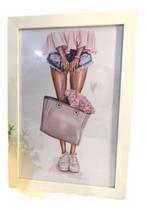 Quadro Decorativo Fashion Blogueira Papilloo