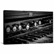 Quadro decorativo FC Piano Retrô Música com Tela em Tecido Quadro decorativo FC Piano Retrô Música com Tela em Tecido
